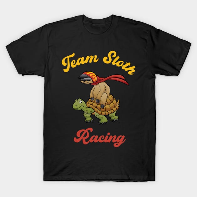 Team Sloth Racing T-Shirt by The BlueJester